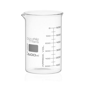 Philip Harris Beaker Squat Form With Spout 600ml - Pack of 6