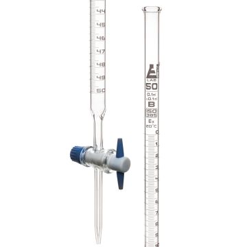 Glass Burette (Class B) - 50ml - 0.1ml With PTFE Key Stopcock