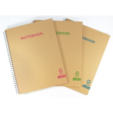A4 Kraft Twinwire Notebook - A4 - Pack of 6