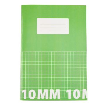 Classmates A4 Tough Cover Exercise Books 80 Page 10mm Squared - Green - Pack of 50