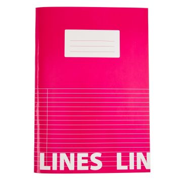 Classmates A4 Tough Cover Exercise Books 80 Page 8mm Ruled With Margin - Pink - Pack of 50