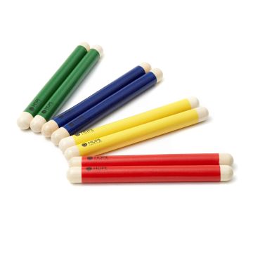 Mixed Colours Claves - Pack of 4 pairs