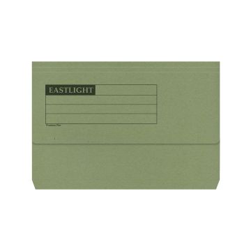 Eastlight Document Wallets Foolscap Half Flap - Green - Pack of 50