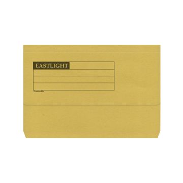 Eastlight Document Wallets Foolscap Half Flap - Yellow - Pack of 50