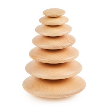 TickiT Natural Wooden Buttons - Pack of 7