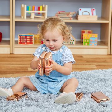 Rose Gold Magnetic Bricks - Pack of 5
