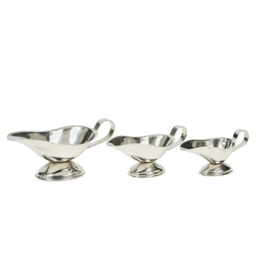 Metal Gravy Bowls Assorted Sizes - Pack of 3