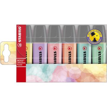 Stabilo BOSS Pastel Highlighters Assoted - Pack of 6