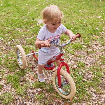 Trybike Steel 2 in 1 Balance Bike - Red