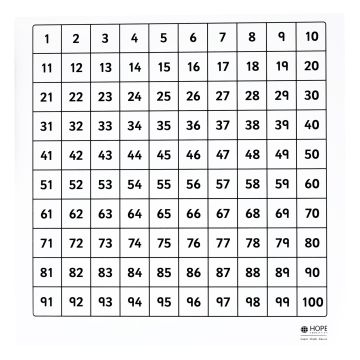 Dry-Wipe 100-Square Board - Teacher's Display
