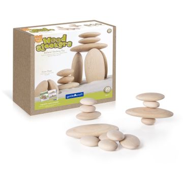 Wood Stackers River Stones - Pack of 20
