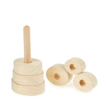 Small Wooden Oval Stacker 