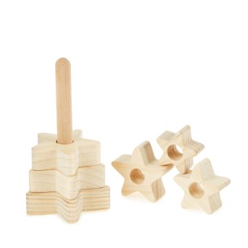 Small Wooden Star Stacker 