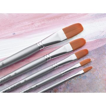 Specialist Crafts Student Synthetic Brush Set - Filbert - Long Handled