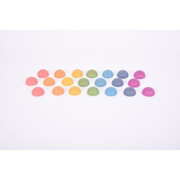 TickiT Rainbow Wooden Hemispheres - Pack of 21