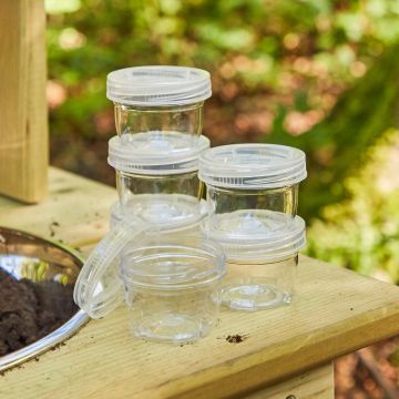 Stackable Transparent Pots - Pack of 6 