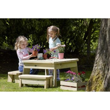 Square Table and Bench Set - Preschool
