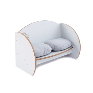 Toddler Bench Seat With Cushion - Grey