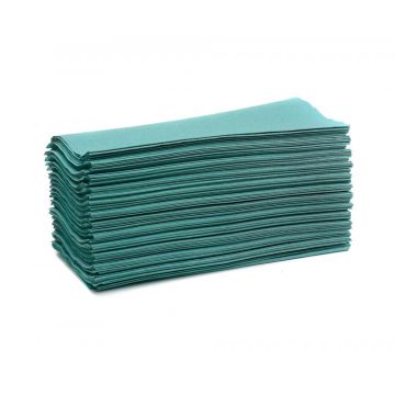 CentreFold Hand Towel Green 1ply - Pack of 15