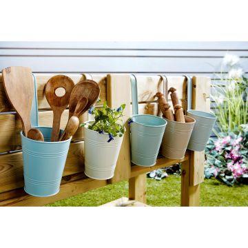 Coloured Metal Fence Planters - Pack of 5