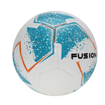 Precision Fusion Football - Size 4 - White/Cyan - Pack of 8