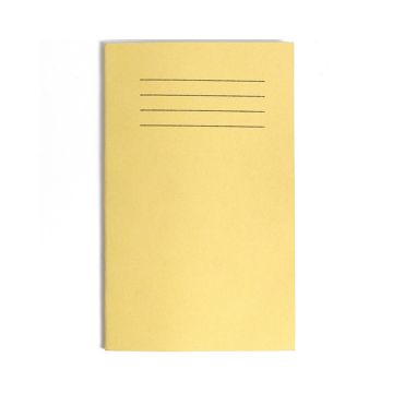 Exercise Book 6 x 4in 64 Pages 8mm Ruled - Yellow - Pack of 100