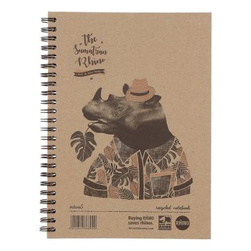 Rhino Recycled Hardback Notebooks - A5 - Pack of 5