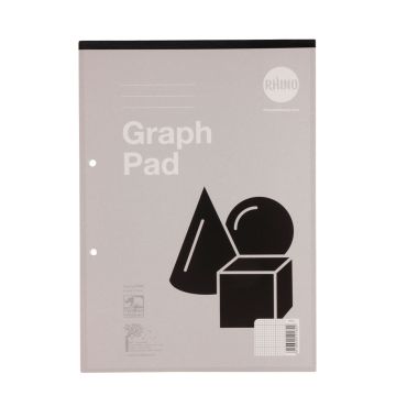 Rhino A4 Refill Pads 50 Pages Graph 2-10-20mm Grey - Pack of 6