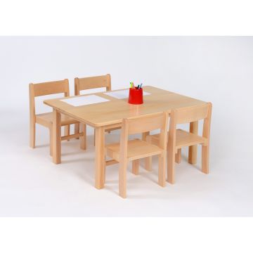 GALT Rectangular Table and 4 Chairs - 3-4 Year Olds