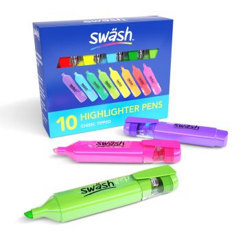 Swash Highlighter Marker - Asdsorted - Pack of 10