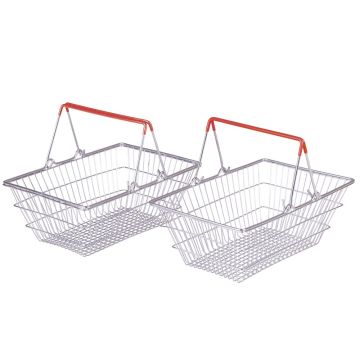 Metal Shopping Basket X 2