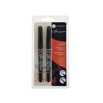 Manuscript Italian Markers - Black - Pack of 2