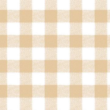 Gingham Table Cloth - Circular - Beige