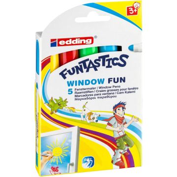 Edding Funtastic Window Markers - Pack of 5