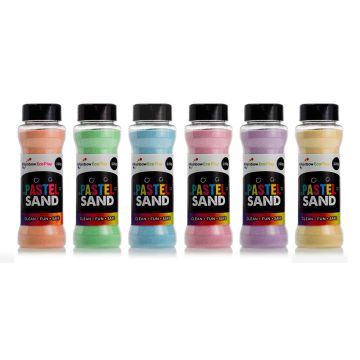 Eco-Friendly Pastel Sand - 220g Shakers - Pack of 6