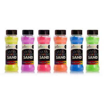 Eco-Friendly Fluorescent Sand - 220g Shakers - Pack of 6