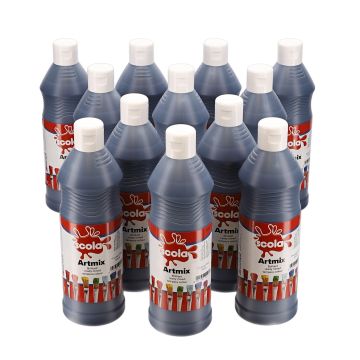 Scola Artmix Ready Mixed Paint - 600ml - Prussian Blue - Pack of 12