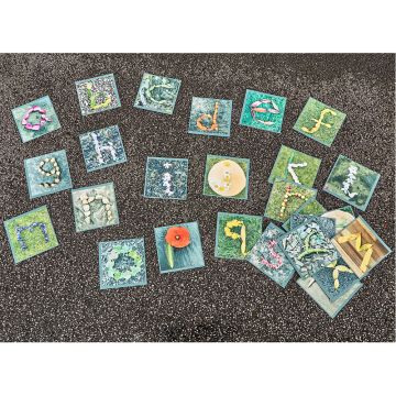 Nature Lowercase Alphabet Floor Tiles - Pack of 26