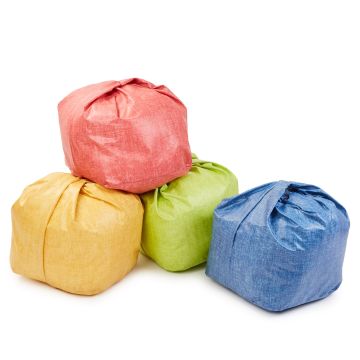 Wipe Clean Textured Primary Beanbags - Pack of 4