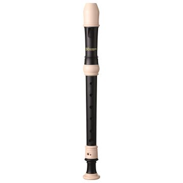 Recorder Workshop Descant Recorder - Black With White Trim