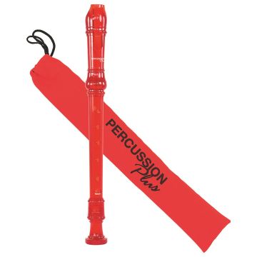 Percussion Plus Descant Recorder - Transparent Red