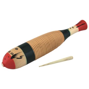 Fish Shaped Guiro With scraper