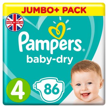 Pampers Baby Dry Size 4 - Pack of 86