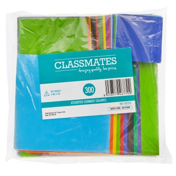 Classmates Gummed Squares Various Sizes - Pack of 300