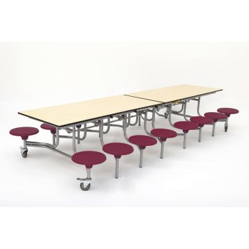 Rectangular 16 Seat Table - Wine - Maple