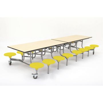 Rectangular 16 Seat Table - Yellow - Maple