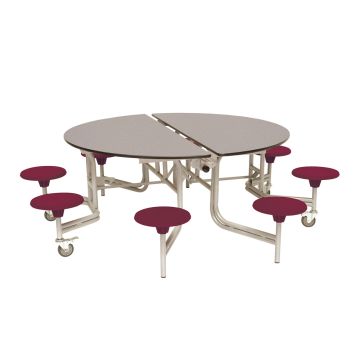Primary Circular 8 Seater Table Wine Seat Grey Top
