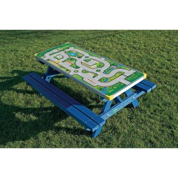 Junior Gameboard Picnic Bench - Play Town Top - Green