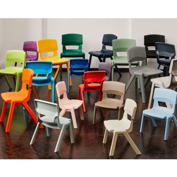 One Piece Chair Iron Grey - 8-10 years- Seat Height 38cm