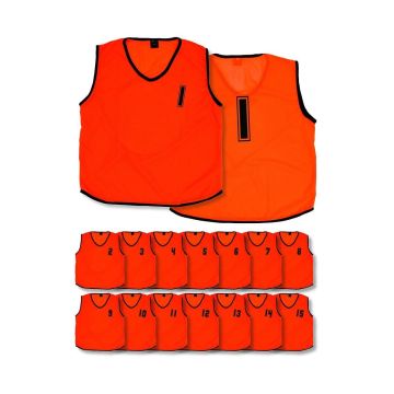 Numbered Training Bibs - Green - Youths - Pack of 15